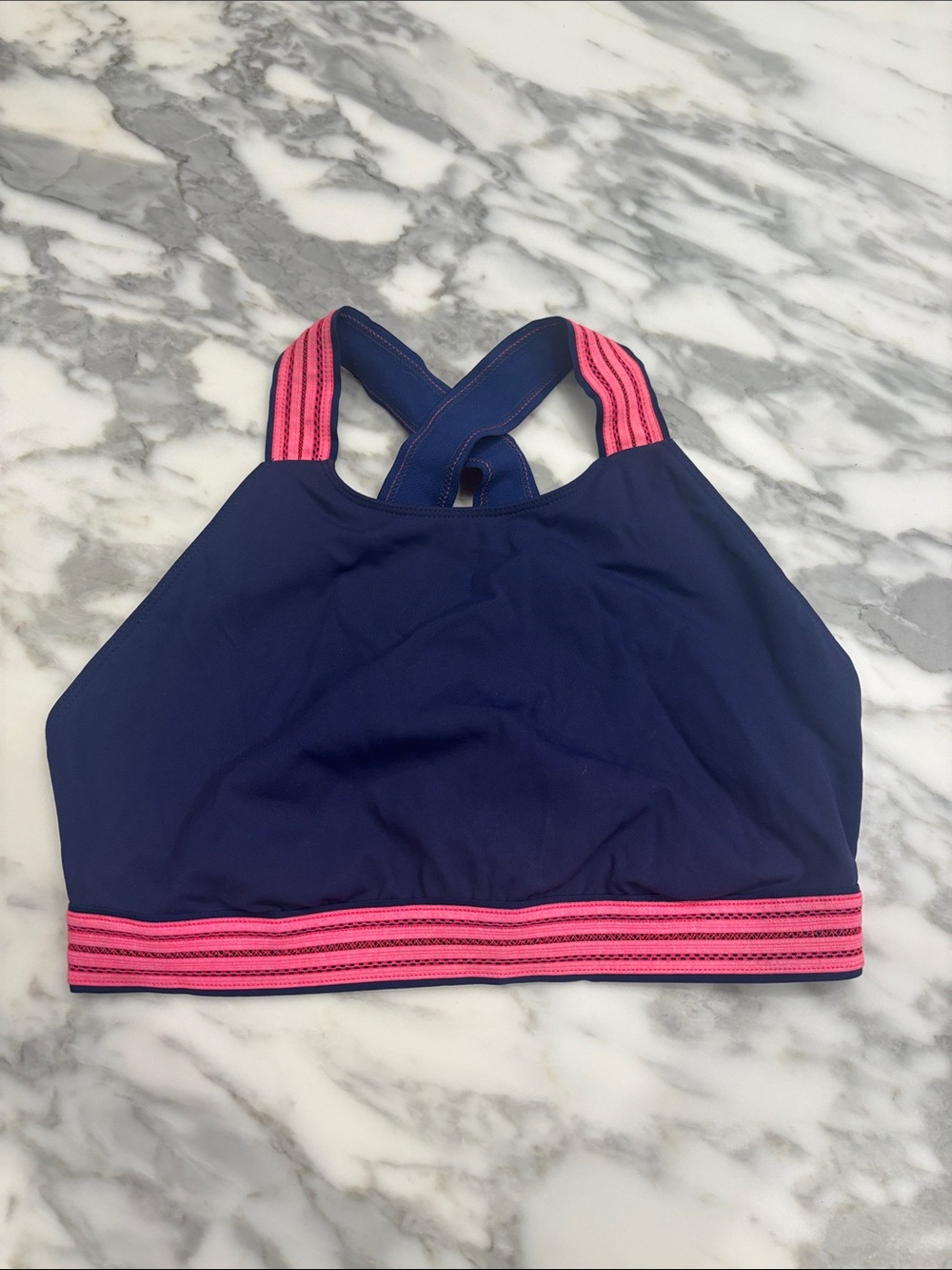Fp movement Navy Blue Sports bra with Pink Trim